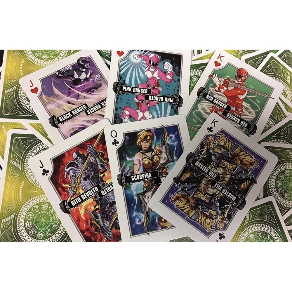 Bicycle Power Rangers Playing Cards 2018 Albino Dragon 2500 Run NEW SEALED HTF - Picture 8 of 11
